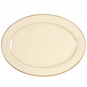 Lenox•NWT•RETIRED in 2010•Hayworth 16” Oval Platter•Never Used•Cabinet Stored•🌼